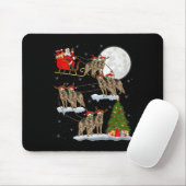 Duitse Herdershond Kerstman slee flying grappige C Muismat (Met muis)