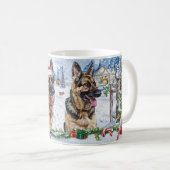 Duitse Herdershond Kerstmis Koffiemok (Voorkant rechts)