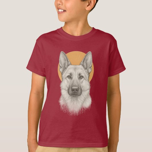 Duitse Herdershond Kinderen T-Shirt (Voorkant)