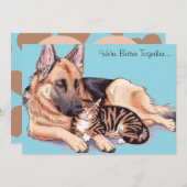 Duitse herdershond Knuffel Schattigee vakantie Kaa Feestdagenkaart (Voorkant / Achterkant)