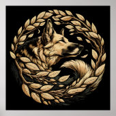 Duitse Herdershond Kunst flora Duitse herdershonde Poster (Voorkant)