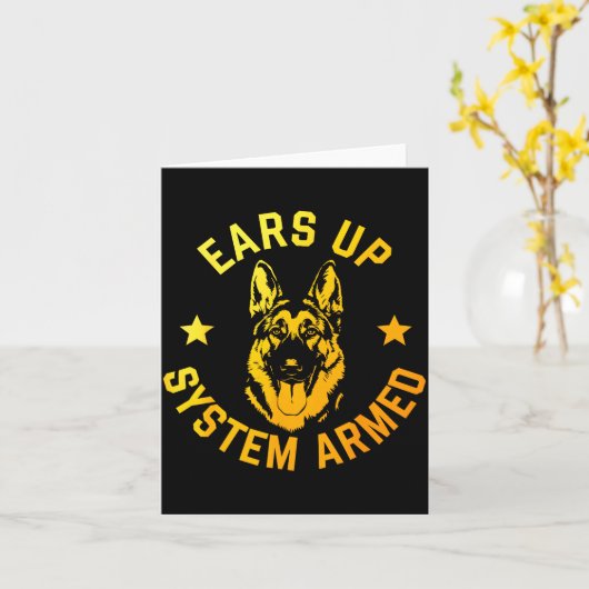 Duitse Herdershond Kunst voor mannen vrouwen Duits Kaart (Gele Bloem)