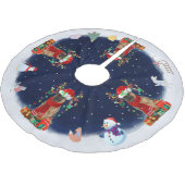 Duitse herdershond laat het sneeuwen kerstboom rok (Gekanteld)