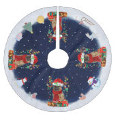 Duitse herdershond laat het sneeuwen kerstboom rok (Voorkant)