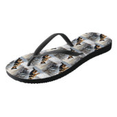 Duitse Herdershond Laat het Sneeuwen Kerstmis Teenslippers (Schuin)