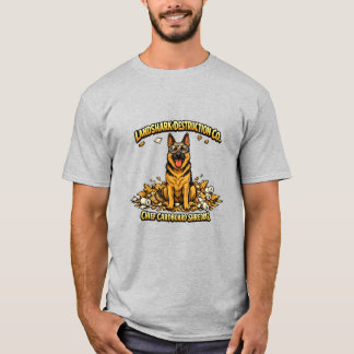 Duitse Herdershond "Landshark Destruction Co.' T-shirt