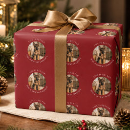 Duitse Herdershond Leven is Beter Rood Kerstmis Cadeaupapier