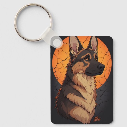🐾 Duitse Herdershond Liefhebber Accessoires 🐾 Sleutelhanger (Voorkant)