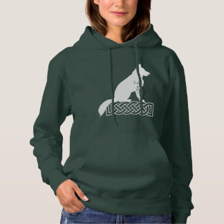 Duitse Herdershond Loki Zeemansknoop Wit Hoodie