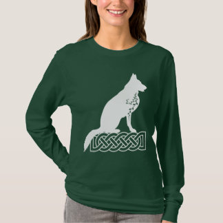 Duitse Herdershond Loki Zeemansknoop Wit T-shirt