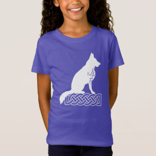 Duitse Herdershond Loki Zeemansknoop Wit T-shirt