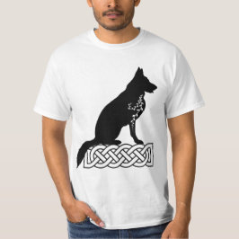 Duitse Herdershond Loki Zeemansknoop Zwart T-shirt