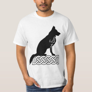 Duitse Herdershond Loki Zeemansknoop Zwart T-shirt