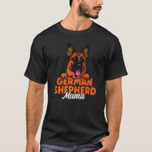 Duitse Herdershond Mama Rood en Zwart Duitse Herde T-shirt