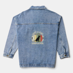 Duitse Herdershond Meisje Hond Liefhebber Ontwerp Denim Jacket