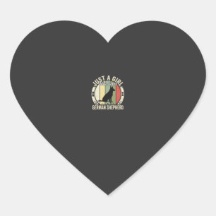 Duitse Herdershond Meisje Hond Liefhebber Ontwerp Hart Sticker