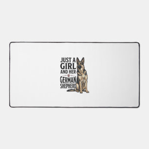 Duitse Herdershond Meisje Vintage Gravure Hond Lie Bureaumat