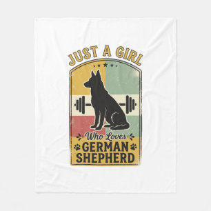 Duitse Herdershond Meisje Vintage Hond Liefhebber Fleece Deken