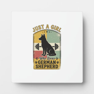 Duitse Herdershond Meisje Vintage Hond Liefhebber  Fotoplaat