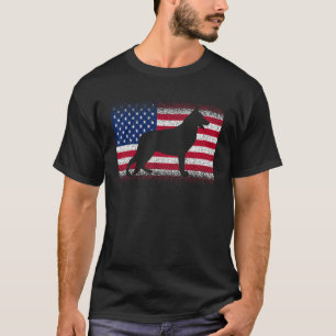Duitse herdershond met Amerikaanse vlag Patriottis T-shirt