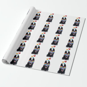 Duitse Herdershond met Hartjes Valentijnsdag Cadeaupapier
