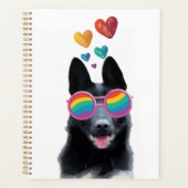 Duitse Herdershond met Hartjes Valentijnsdag Planner (Voorkant)