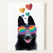 Duitse Herdershond met Hartjes Valentijnsdag Planner (Achterkant)