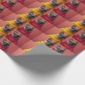 Duitse Herdershond met Hartrozen Valentijnsdag Cadeaupapier (Hoek)