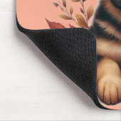 Duitse herdershond met herfstbladeren muismat (Hoek)