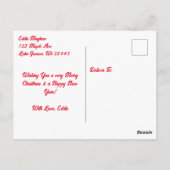 Duitse herdershond met kerstmis in Santa Hat Briefkaart (Achterkant)