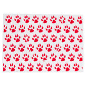 Duitse herdershond met kerstmis in Santa Hat Groot Cadeauzakje (Achterkant)