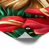 Duitse Herdershond met Kerstversiering Poster (Hoek)
