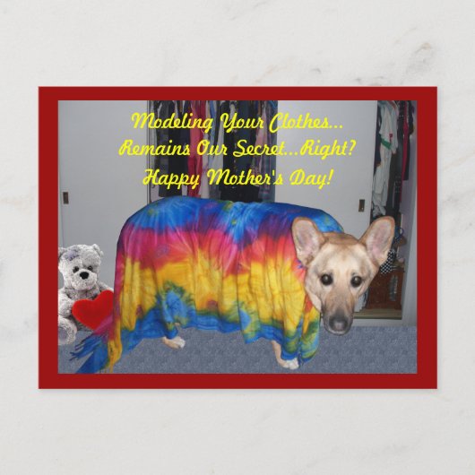 Duitse herdershond modelleren Moederdag Briefkaart (Voorkant)
