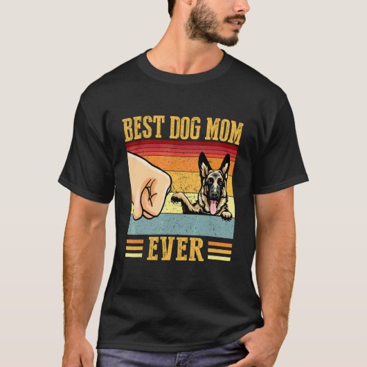 Duitse Herdershond Moeder Beste Hond Moeder Ooit T-shirt (Voorkant)