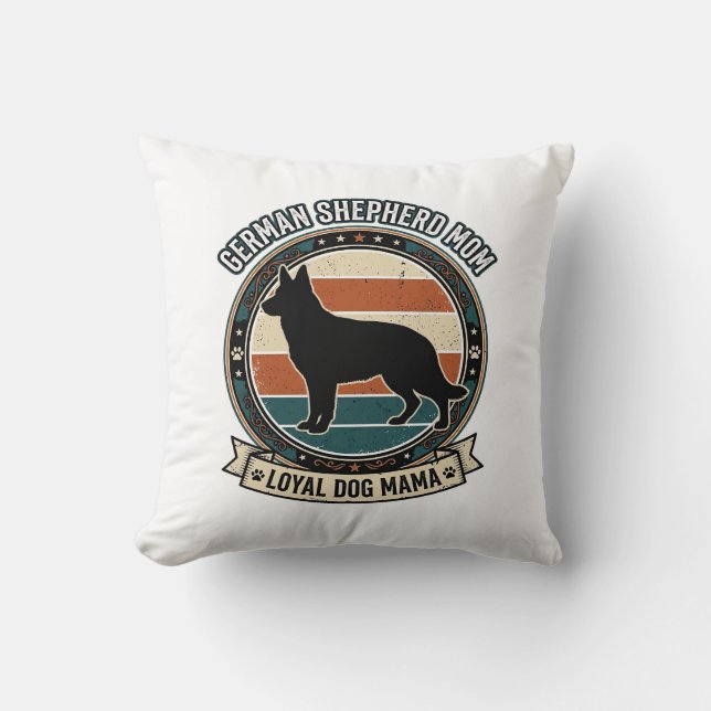 Duitse Herdershond Moeder Vintage Hond Liefhebber  Kussen (Voorkant)