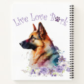 Duitse herdershond Mom Floral Notitieboek (Achterkant)