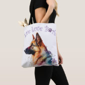 Duitse herdershond Mom Floral Tote Bag (Dichtbij)