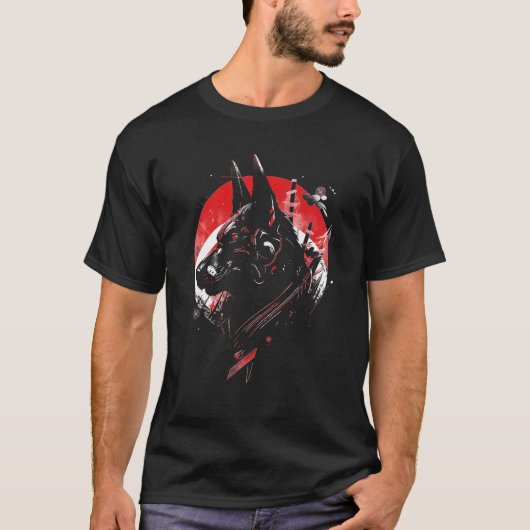 Duitse Herdershond Ninja Samurai Japanse Transform T-shirt (Voorkant)