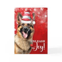 Duitse herdershond ontketent de kerstvreugde