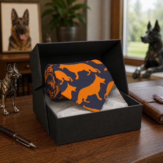 Duitse Herdershond oranje Stropdas