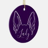 Duitse Herdershond Ornament (Pootafdrukken) (Rechts)