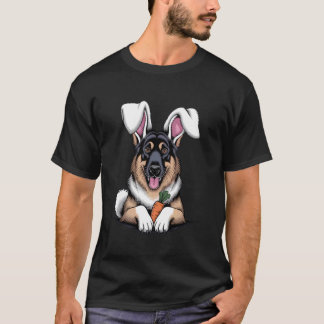 Duitse Herdershond Paaseieren Jagen Konijnenoren H T-shirt