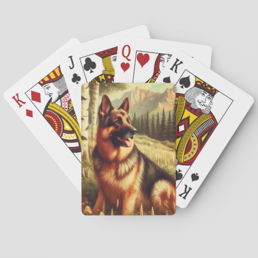 Duitse Herdershond Pokerkaarten (Achterkant)