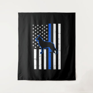 Duitse Herdershond Politiehond K9 Patriottisch Wandkleed