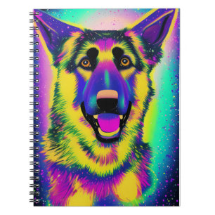 Duitse Herdershond Pop Art Notitieboek