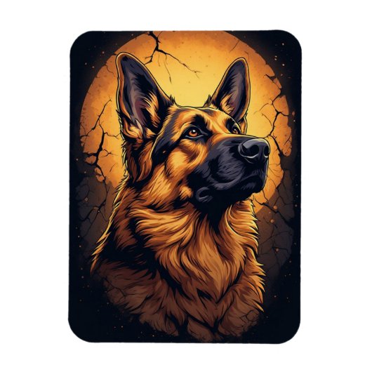 🐾 Duitse Herdershond Portret Cadeaus 🐾 Magneet (Verticaal)