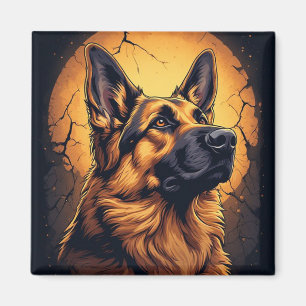 🐾 Duitse Herdershond Portret Cadeaus 🐾 Magneet