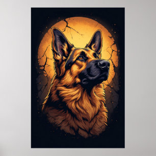 🐾 Duitse Herdershond Portret Cadeaus 🐾 Poster
