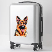 Duitse Herdershond Portret Sticker (Koffer)