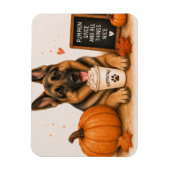 Duitse Herdershond Pumpkin Spice Magneet (Verticaal)